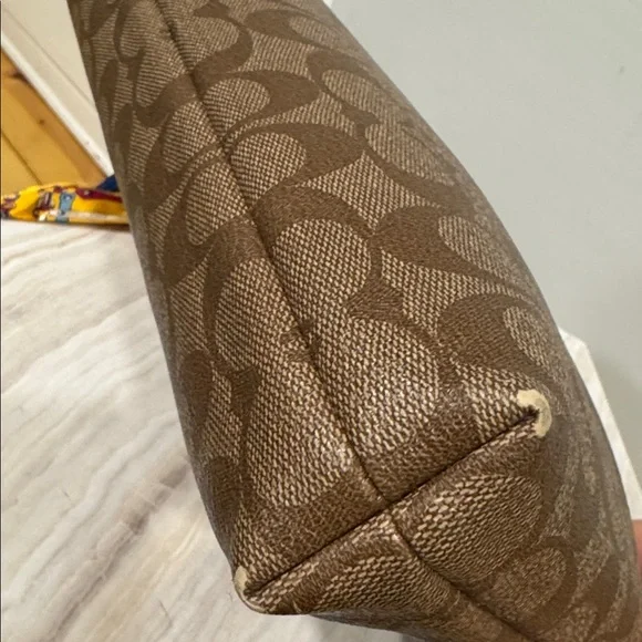 Coach File Signature Blue Brown Crossbody - Picture 7 of 17